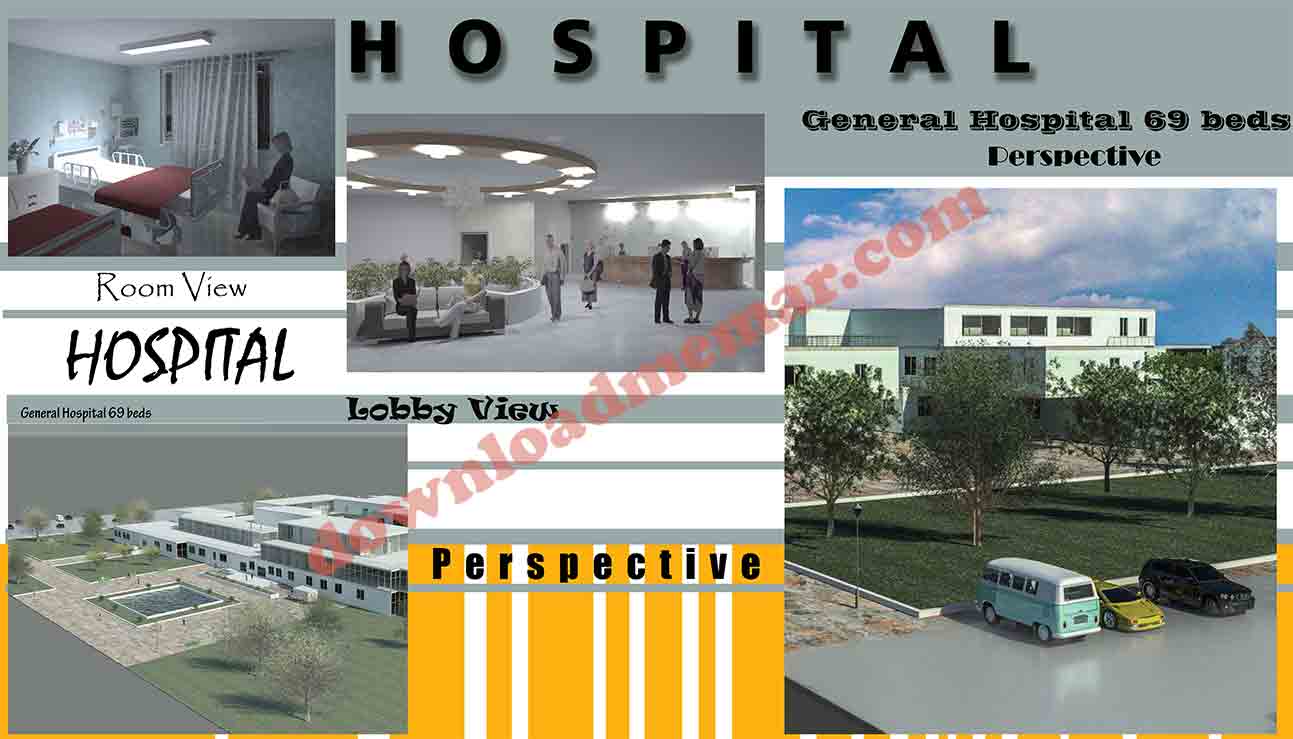 طرح معماری بیمارستان 69 تخته