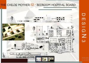 پلان بیمارستان مادر و کودک - طرح معماری بیمارستان زنان و زایمان